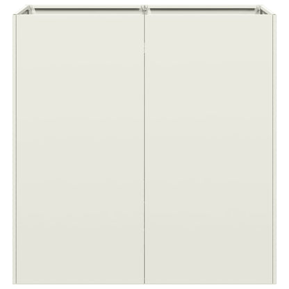 vidaXL Pflanzkübel Weiß 80x40x80 cm Kaltgewalzter Stahl