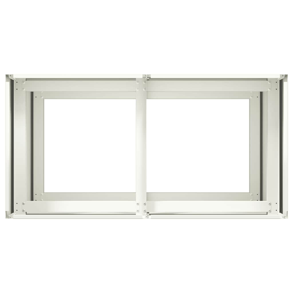 vidaXL Pflanzkübel Weiß 80x40x80 cm Kaltgewalzter Stahl
