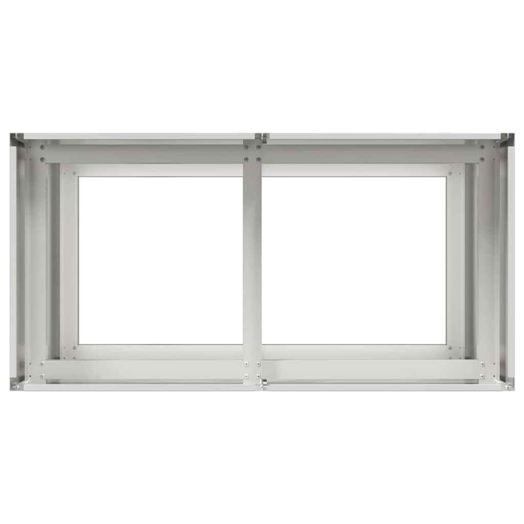 vidaXL Pflanzkübel 80x40x80 cm Edelstahl