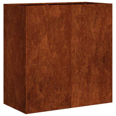 vidaXL Pflanzkübel Rostig 80x40x80 cm Wetterfester Stahl