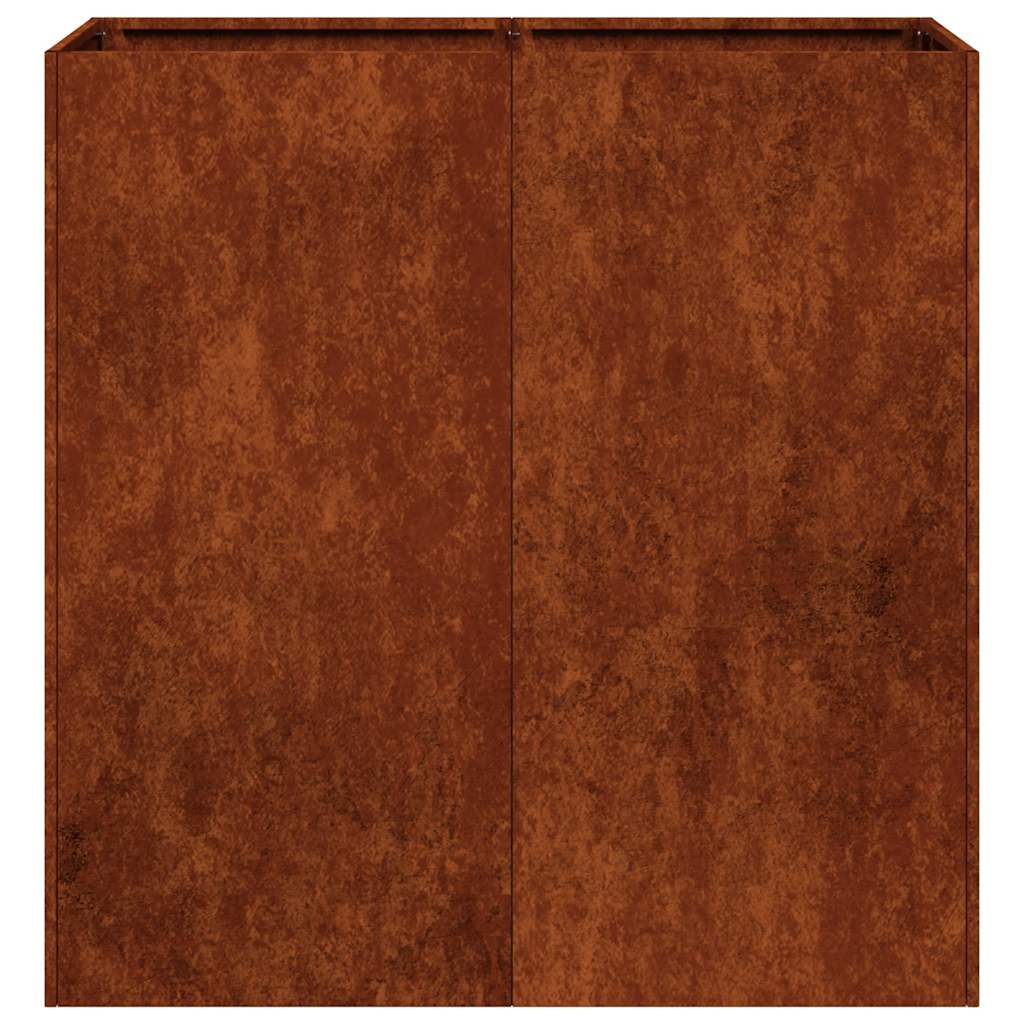vidaXL Pflanzkübel Rostig 80x40x80 cm Wetterfester Stahl
