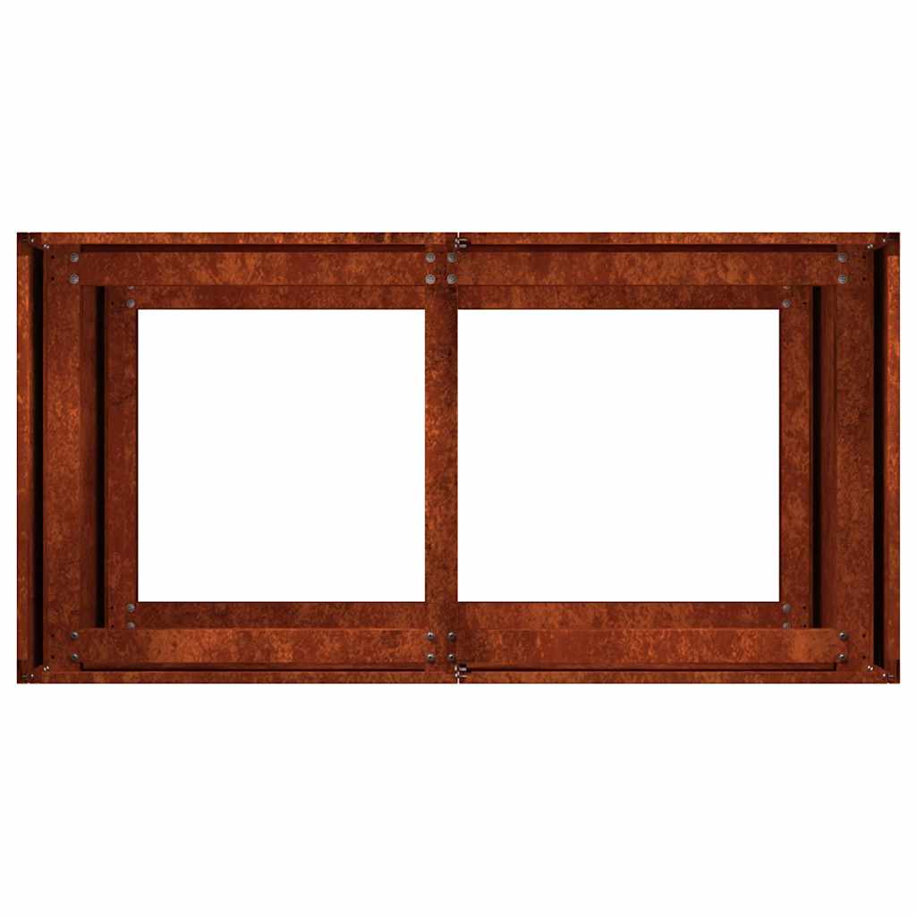 vidaXL Pflanzkübel Rostig 80x40x80 cm Wetterfester Stahl