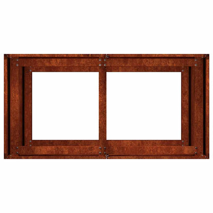 vidaXL Pflanzkübel Rostig 80x40x80 cm Wetterfester Stahl