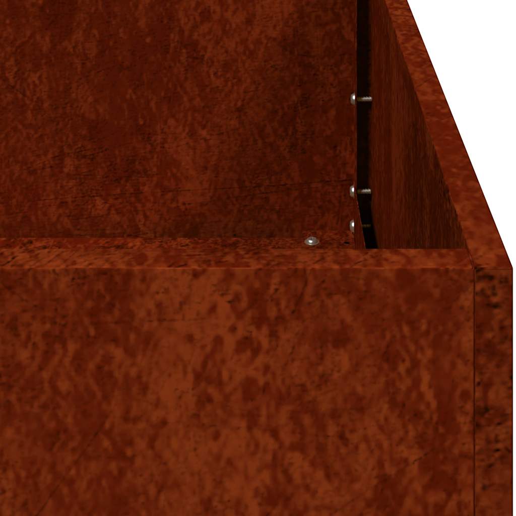 vidaXL Pflanzkübel Rostig 80x40x80 cm Wetterfester Stahl