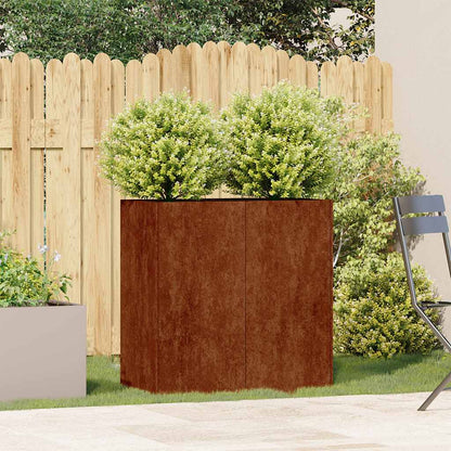 vidaXL Pflanzkübel Rostig 80x40x80 cm Wetterfester Stahl