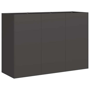 vidaXL Pflanzkübel Schwarz 120x40x80 cm Kaltgewalzter Stahl