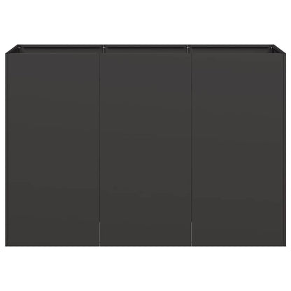 vidaXL Pflanzkübel Schwarz 120x40x80 cm Kaltgewalzter Stahl