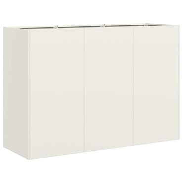 vidaXL Pflanzkübel Weiß 120x40x80 cm Kaltgewalzter Stahl