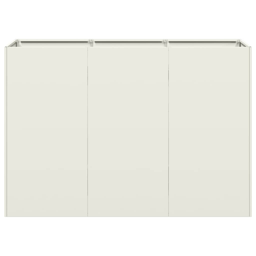 vidaXL Pflanzkübel Weiß 120x40x80 cm Kaltgewalzter Stahl