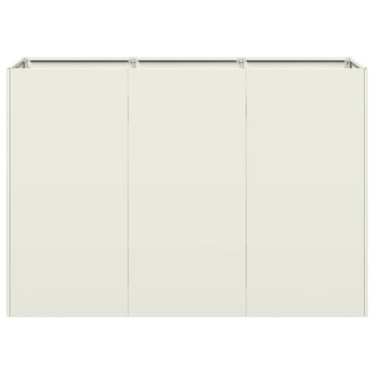 vidaXL Pflanzkübel Weiß 120x40x80 cm Kaltgewalzter Stahl