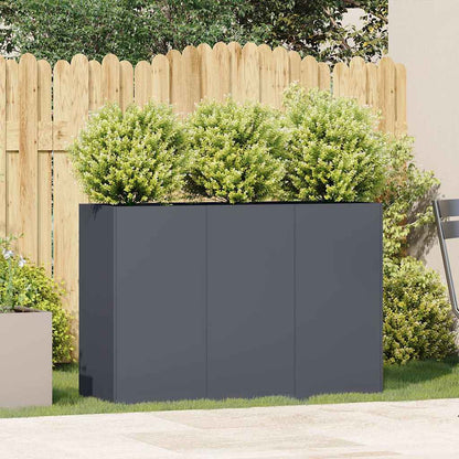 vidaXL Pflanzkübel Anthrazit 120x40x80 cm Kaltgewalzter Stahl