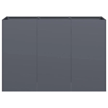 vidaXL Pflanzkübel Anthrazit 120x40x80 cm Kaltgewalzter Stahl