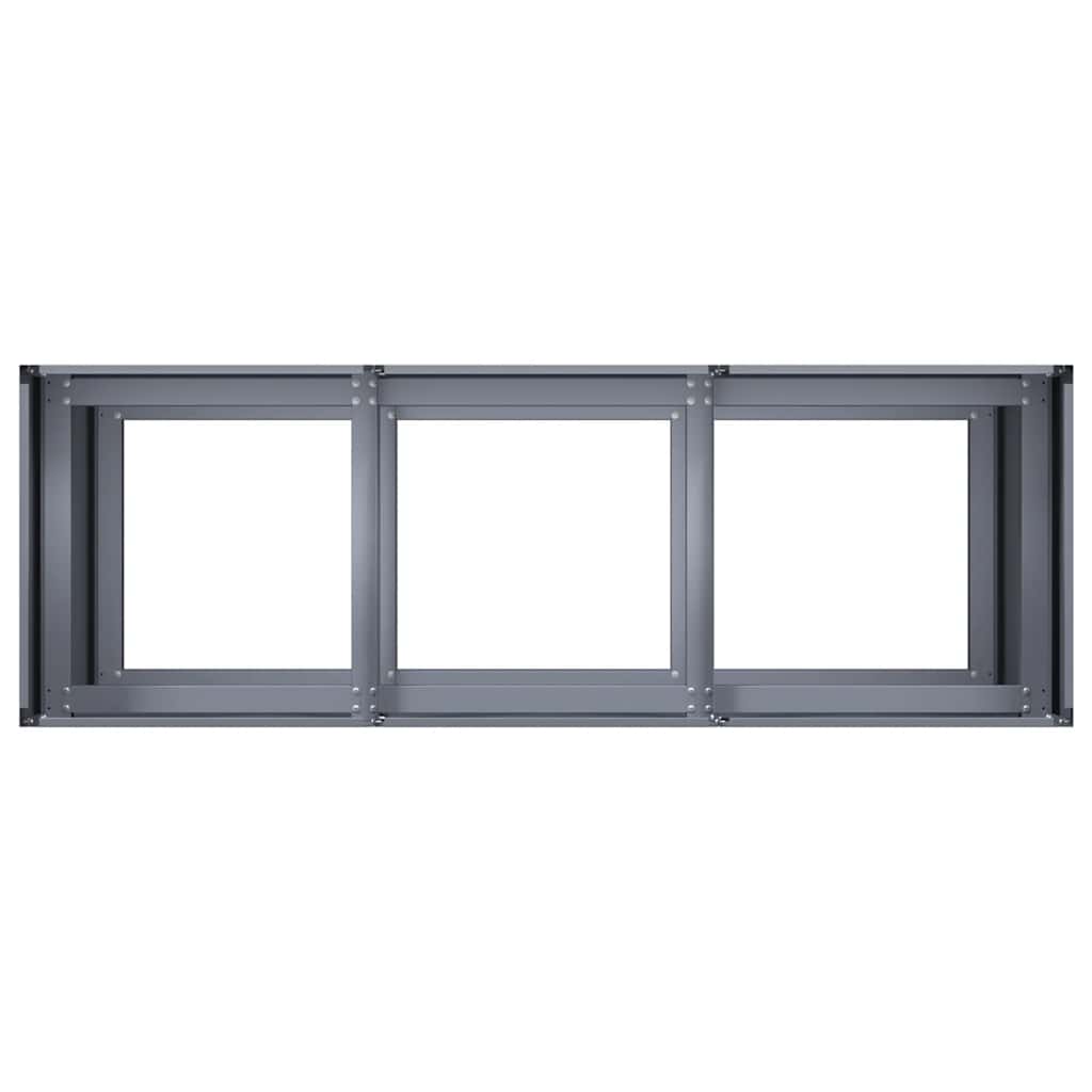 vidaXL Pflanzkübel Anthrazit 120x40x80 cm Kaltgewalzter Stahl