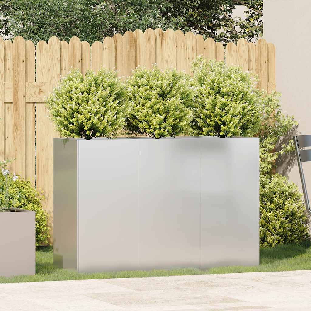 vidaXL Pflanzkübel 120x40x80 cm Edelstahl
