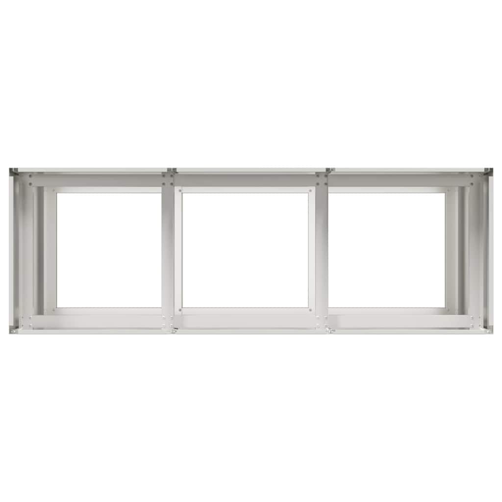 vidaXL Pflanzkübel 120x40x80 cm Edelstahl