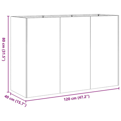 vidaXL Pflanzkübel 120x40x80 cm Edelstahl