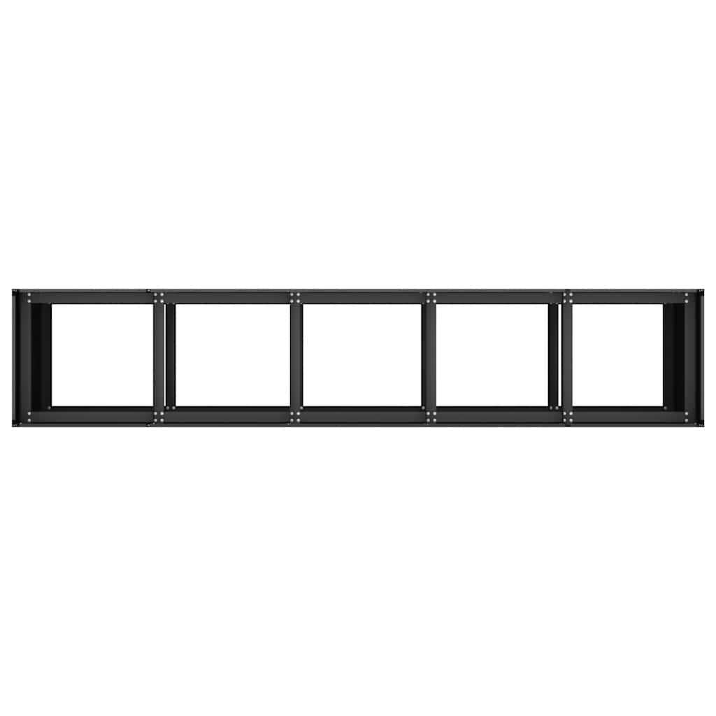 vidaXL Pflanzkübel Schwarz 200x40x80 cm Kaltgewalzter Stahl