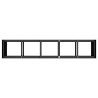 vidaXL Pflanzkübel Schwarz 200x40x80 cm Kaltgewalzter Stahl