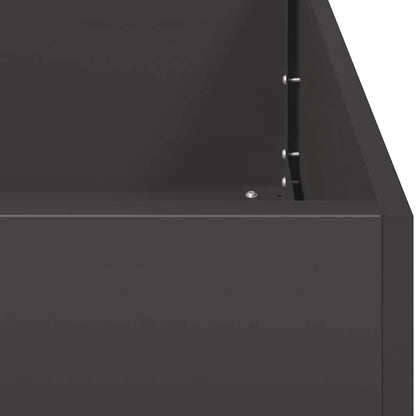 vidaXL Pflanzkübel Schwarz 200x40x80 cm Kaltgewalzter Stahl