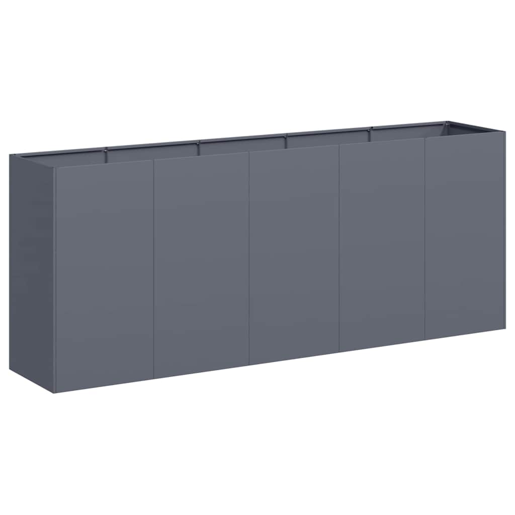vidaXL Pflanzkübel Anthrazit 200x40x80 cm Kaltgewalzter Stahl