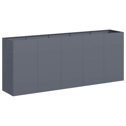 vidaXL Pflanzkübel Anthrazit 200x40x80 cm Kaltgewalzter Stahl