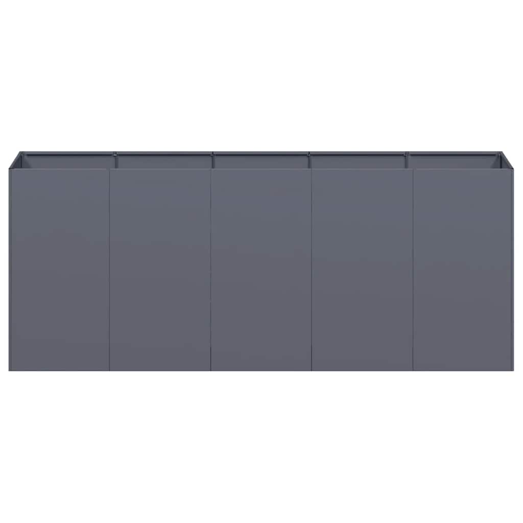 vidaXL Pflanzkübel Anthrazit 200x40x80 cm Kaltgewalzter Stahl