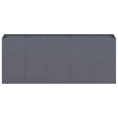 vidaXL Pflanzkübel Anthrazit 200x40x80 cm Kaltgewalzter Stahl