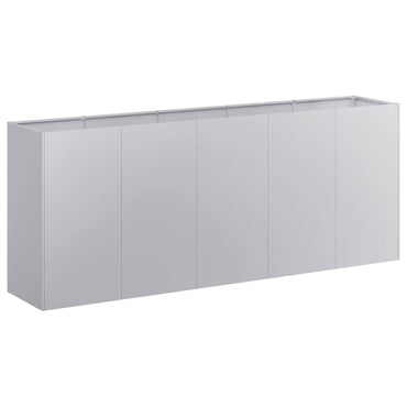 vidaXL Pflanzkübel 200x40x80 cm Verzinkter Stahl