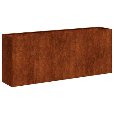 vidaXL Pflanzkübel Rostig 200x40x80 cm Wetterfester Stahl