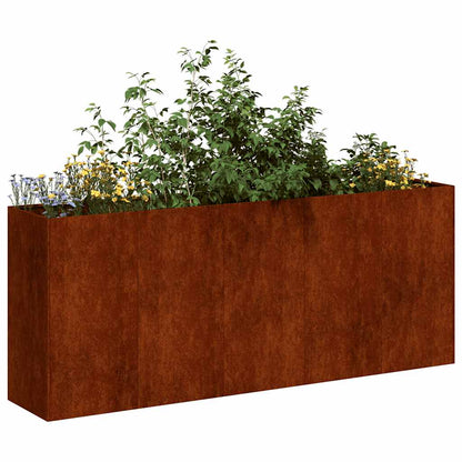 vidaXL Pflanzkübel Rostig 200x40x80 cm Wetterfester Stahl