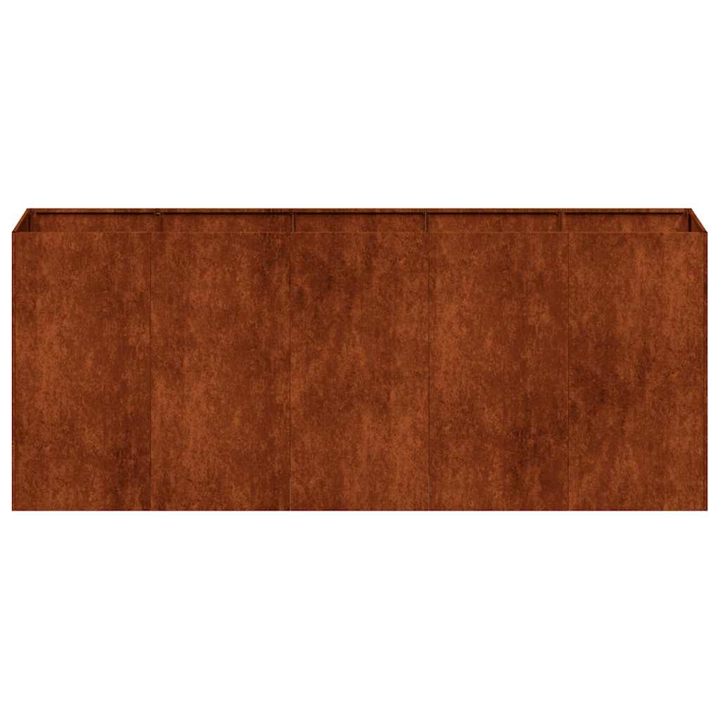 vidaXL Pflanzkübel Rostig 200x40x80 cm Wetterfester Stahl