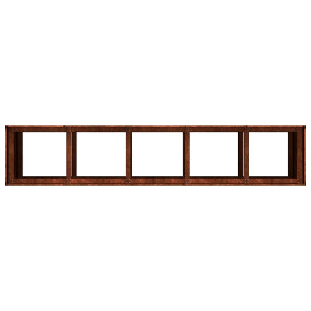 vidaXL Pflanzkübel Rostig 200x40x80 cm Wetterfester Stahl