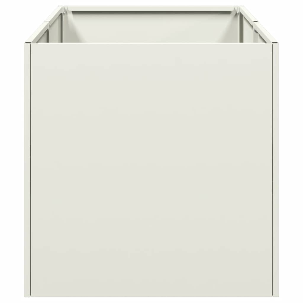 vidaXL Pflanzkübel Weiß 40x80x40 cm Kaltgewalzter Stahl