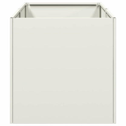 vidaXL Pflanzkübel Weiß 40x80x40 cm Kaltgewalzter Stahl