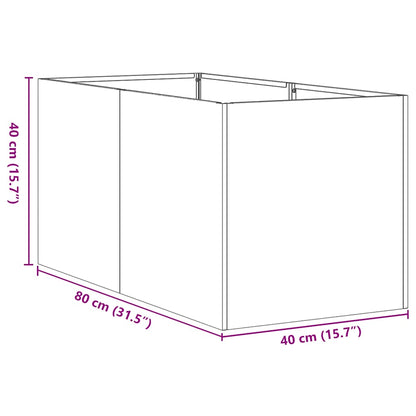 vidaXL Pflanzgefäß 40x80x40 cm Edelstahl