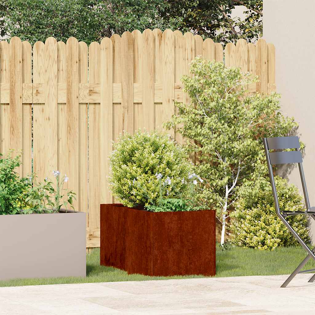 Pflanzkübel Rostig 40x80x40 cm Wetterfester Stahl