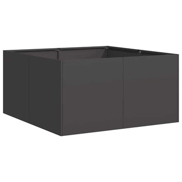 vidaXL Pflanzkübel Schwarz 80x80x40 cm Kaltgewalzter Stahl