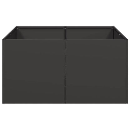 vidaXL Pflanzkübel Schwarz 80x80x40 cm Kaltgewalzter Stahl