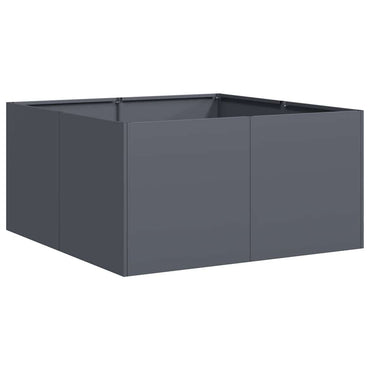 vidaXL Pflanzkübel Anthrazit 80x80x40 cm Kaltgewalzter Stahl