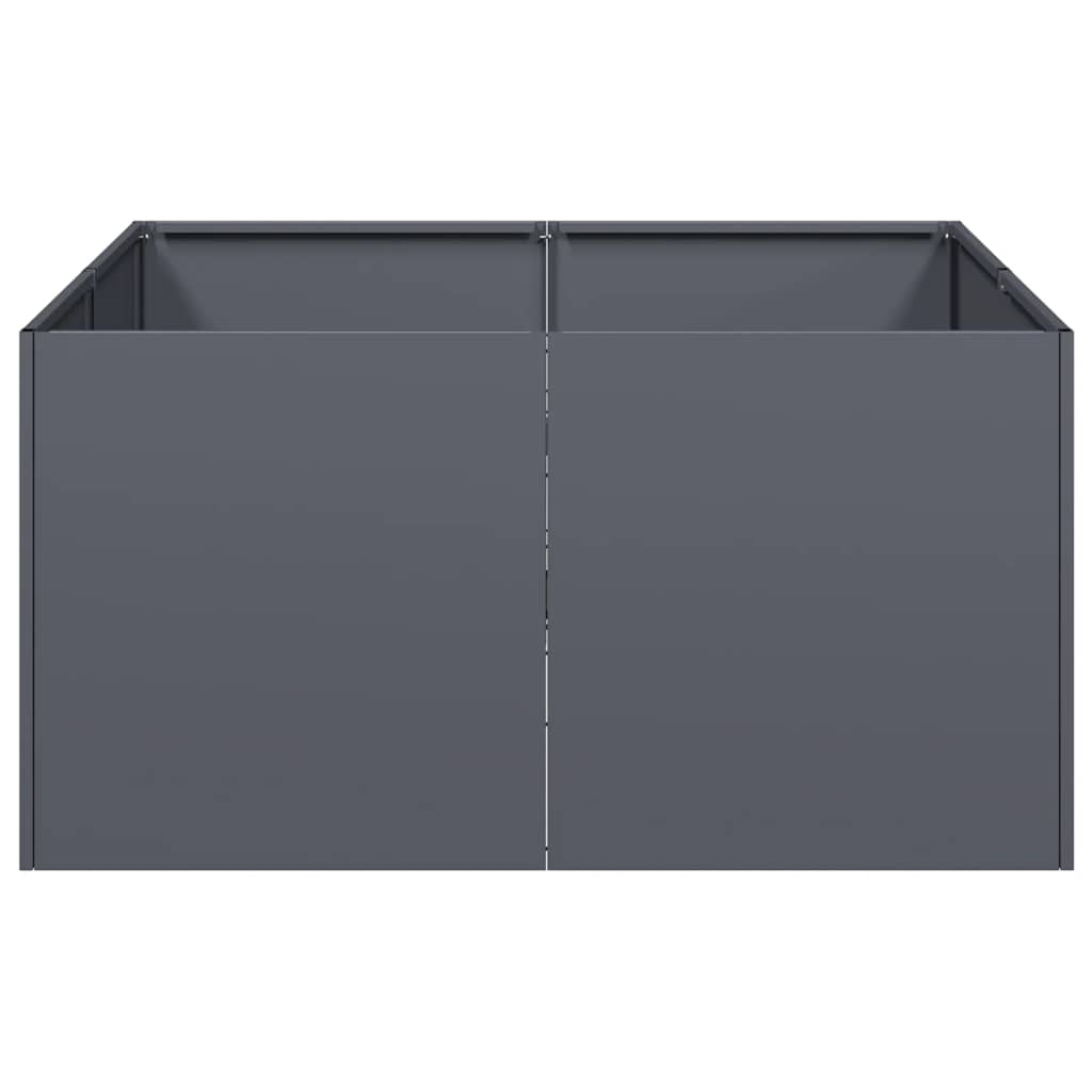 vidaXL Pflanzkübel Anthrazit 80x80x40 cm Kaltgewalzter Stahl