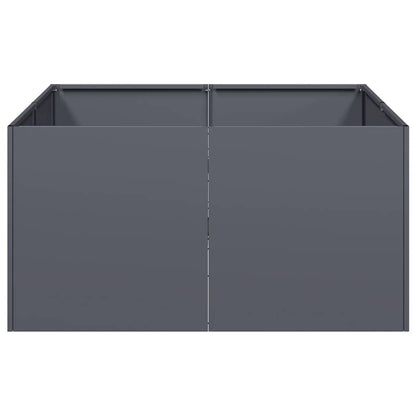 vidaXL Pflanzkübel Anthrazit 80x80x40 cm Kaltgewalzter Stahl