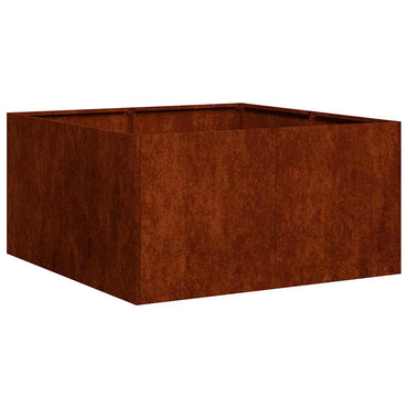 vidaXL Pflanzkübel Rostig 80x80x40 cm Wetterfester Stahl