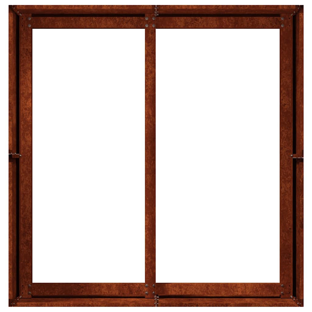 Pflanzkübel Rostig 80x80x40 cm Wetterfester Stahl