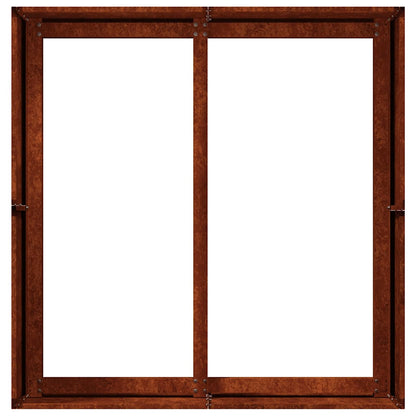 Pflanzkübel Rostig 80x80x40 cm Wetterfester Stahl