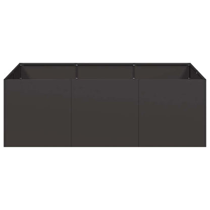 vidaXL Pflanzkübel Schwarz 120x80x40 cm Stahl