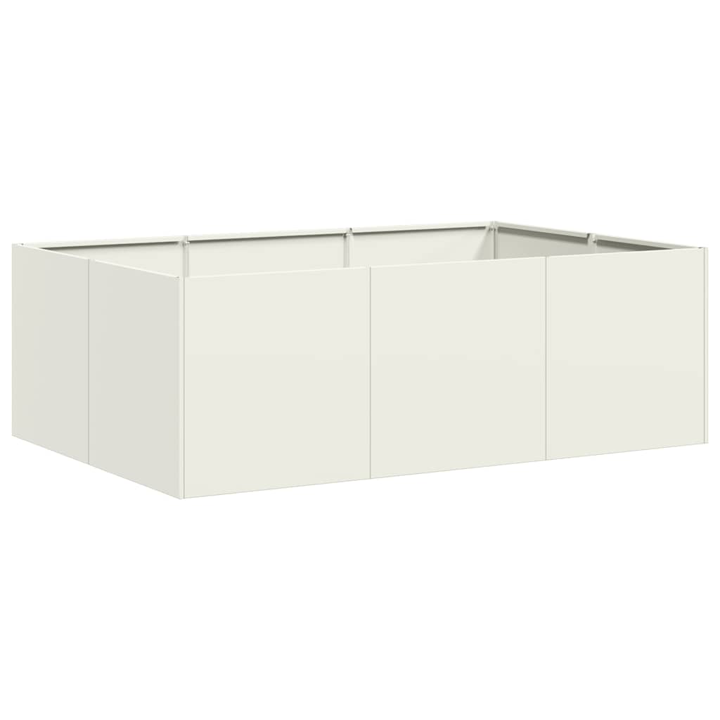 vidaXL Jardinière blanche 120x80x40 cm acier