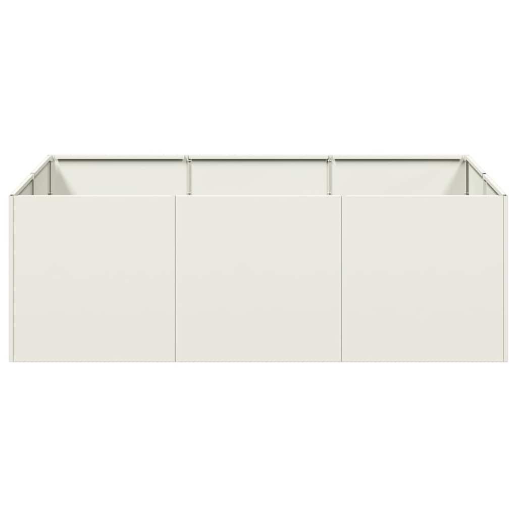 vidaXL Jardinière blanche 120x80x40 cm acier