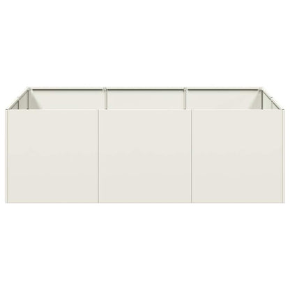 vidaXL Jardinière blanche 120x80x40 cm acier