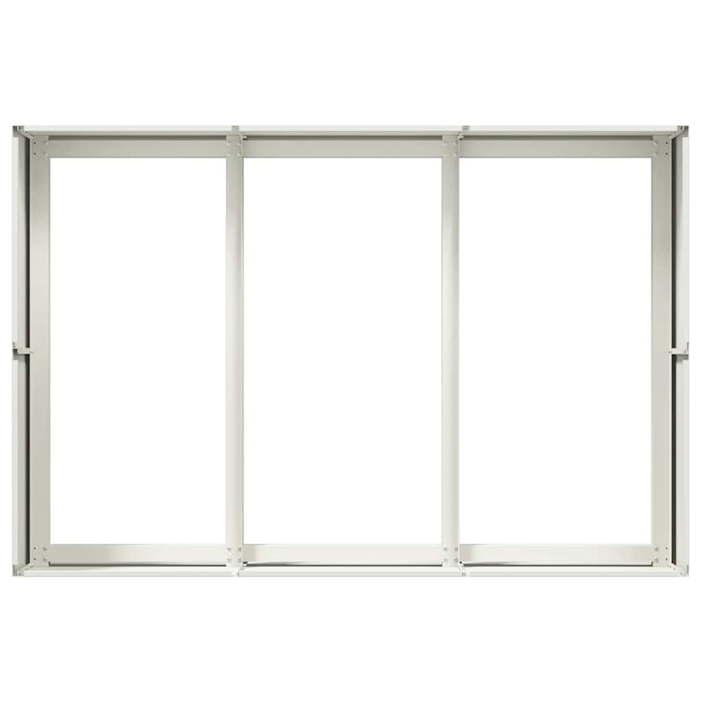 vidaXL Jardinière blanche 120x80x40 cm acier