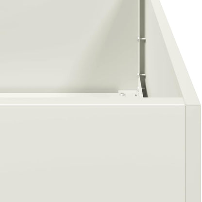 vidaXL Jardinière blanche 120x80x40 cm acier